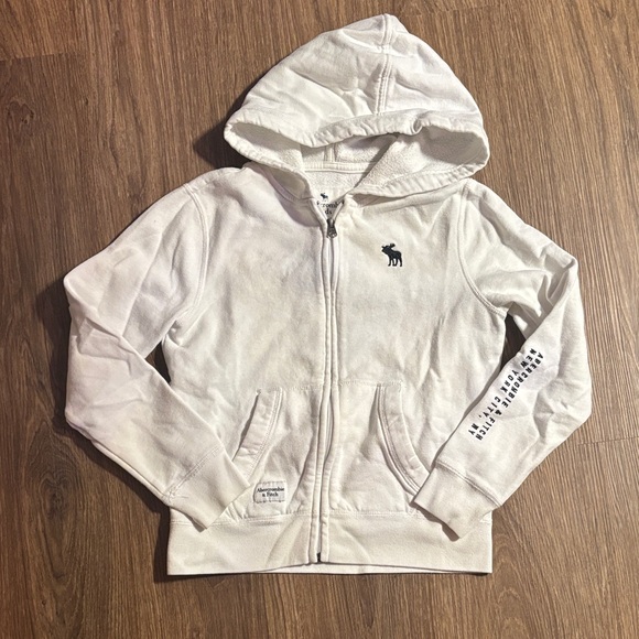Abercrombie & Fitch Other - Ambercrombie & Fitch Kids White Hoodie Full Zip 11 12 Y2K
